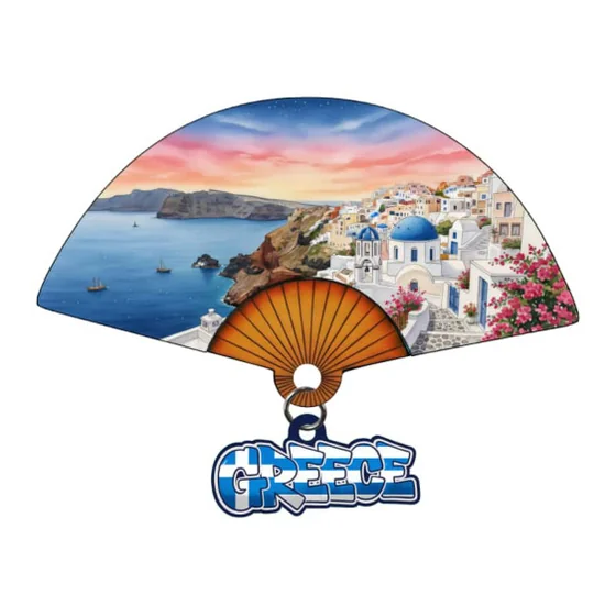 Greece — Unfolding Scroll Fans
