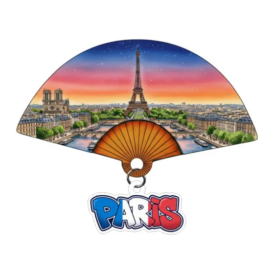 Unfolding Scroll fan magnet of Paris — finished sample